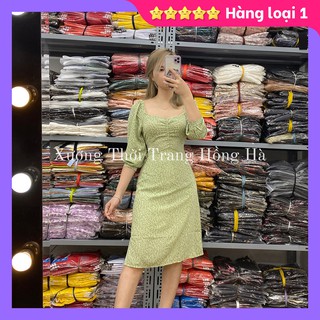 ✅ Ảnh Thật Của Xưởng 100% ✅ 🌸Váy Voan Hoa Nhí Cổ Vuông Cách Điệu 🌸 Váy Thời Trang Hè Siêu Hot ( 4 màu )