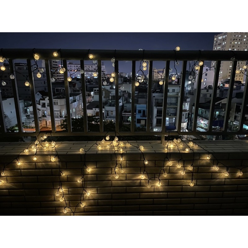 Đèn LED Trang Trí Năng Lượng Mặt Trời Bọt Nước và Hoa Anh Đào