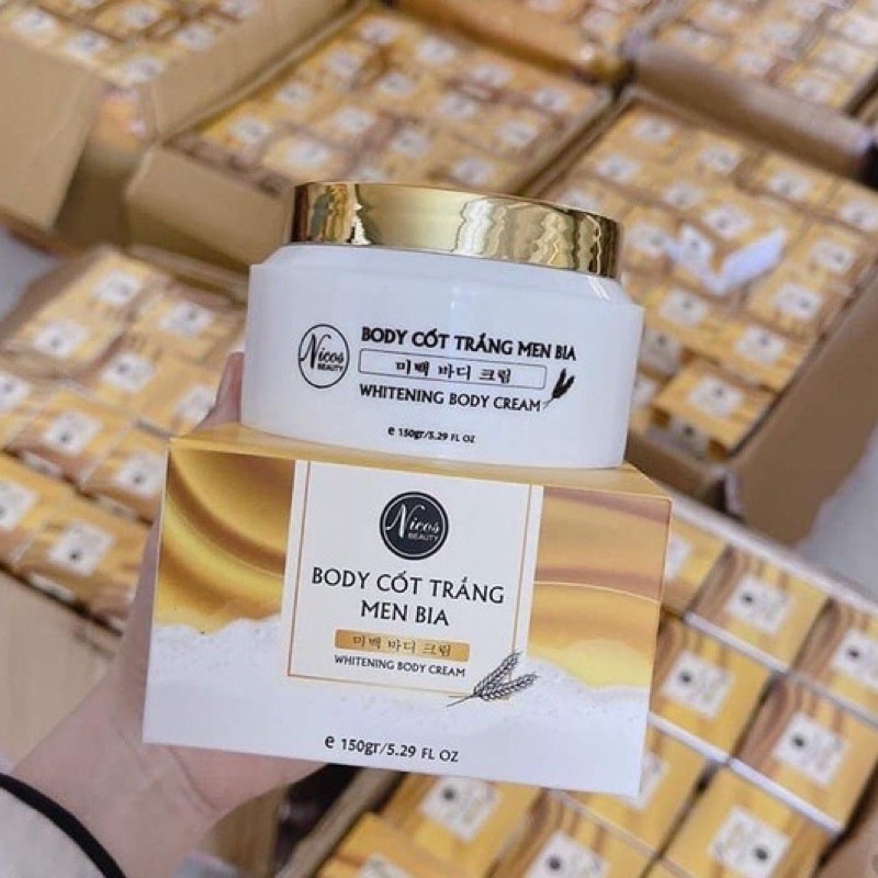 Body Cốt Ủ Trắng Men Bia Nicos 150gram Chính Hãng 100%