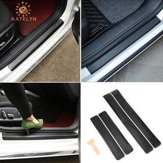 4 miếng dán cửa xe hơi bằng sợi carbon bảo vệ- chống trượt tiện dụng