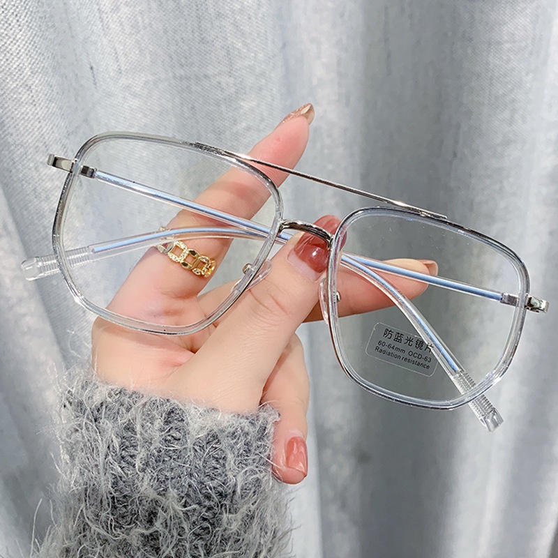 Gọng kính cận nam nữ VIENDO mắt vuông đổi màu chống ánh sáng xanh chống tia uv màu sắc thời trang