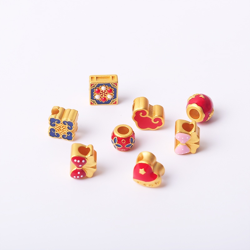 Hạt Xỏ Vòng Đeo Tay / Vòng Tay Bện Dây Xỏ Hạt Chống Dị Ứng Tự Làm Không Phai Màu Sắc Độc Đáo