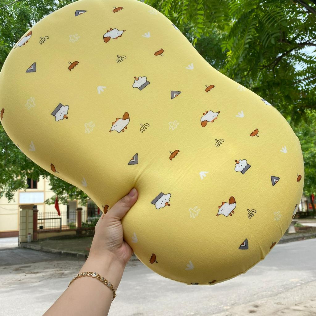 Gối Cao Su Bụng Mèo Thế Hệ Mới Cho Người Đau cổ vai gáy, kích thước 35x55cm, dày 6,5 cm