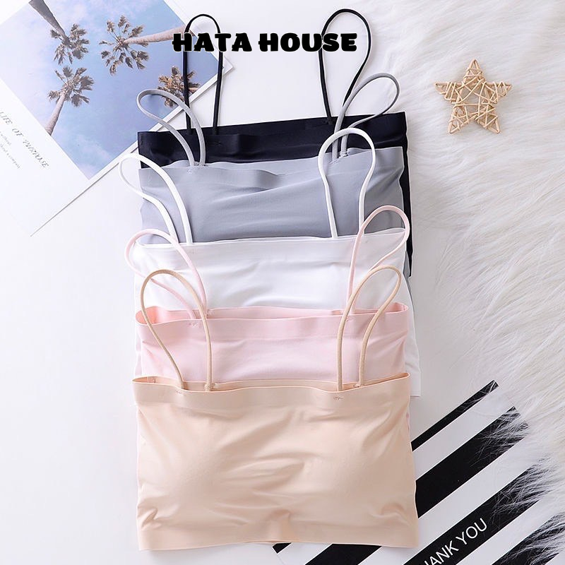 Áo Bra Quây Đúc Su Trơn 2 Dây FREE SIZE DƯỚI 43KG- HATA HOUSE