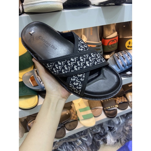 Dép quai chéo hoạ tiết dior mới🔥