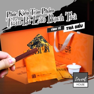 Trà biếu lão bạch trà phúc đỉnh trần bì mini cake - hộp 30 bánh 5 gram - món quà tinh tế cho sức khỏe - lovent house