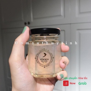 Hủ thủy tinh lục giác 80ml đựng thực phẩm