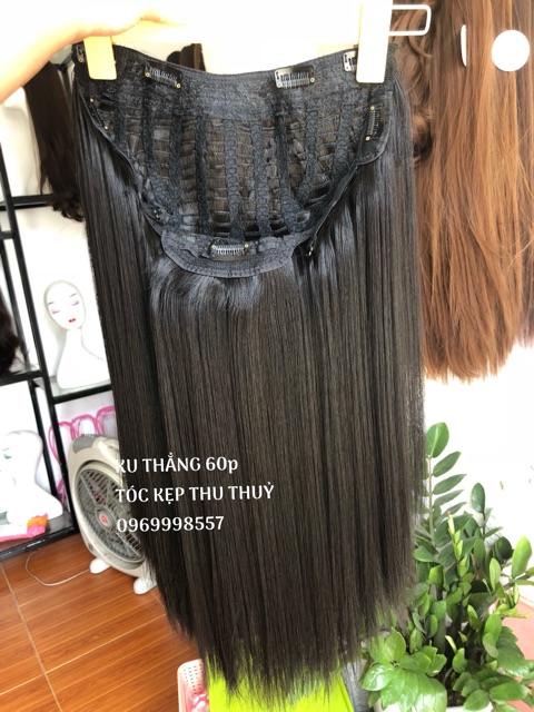 Tóc Kẹp U Thẳng💖 Dày Dặn, Dài 60p