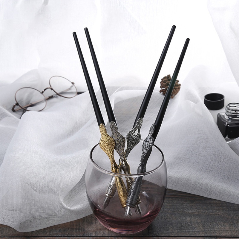 Ran Bút Viết Thư Pháp Bằng Kim Loại Tinh Tế Cổ Điển Cho Nam Nữ Trong Đám Cưới