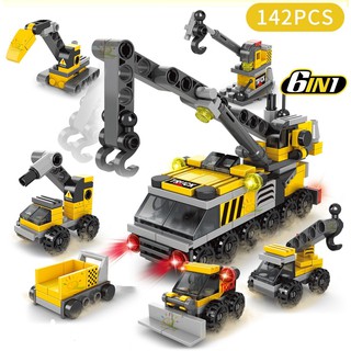 Đồ chơi lắp ráp lego trẻ em Đội xe xây dựng thành phố 6 in1[SIÊU HOT]