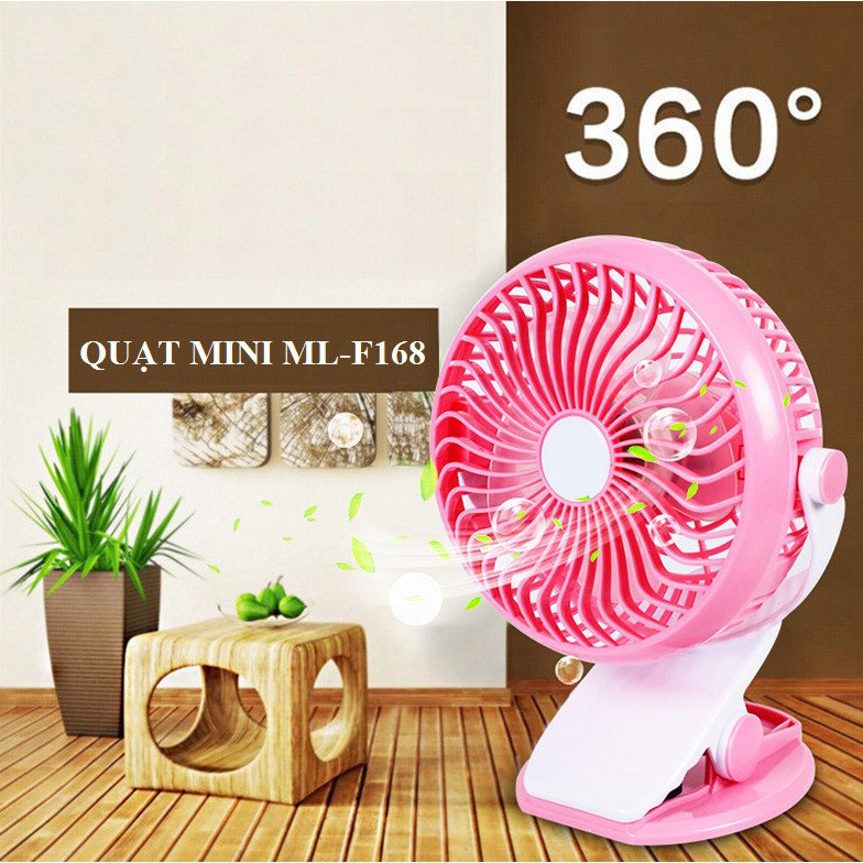 ƯU ĐÃI LỚN Quạt Sạc Mini Kẹp Bàn Nhỏ Gọn Cực Mát ML-F168 | Shopee ...