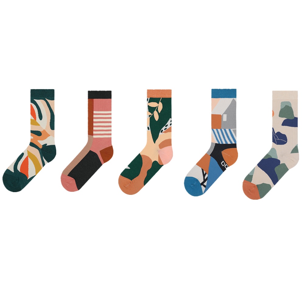 Vớ WAFNHA D210 vải cotton cổ cao phong cách cổ điển