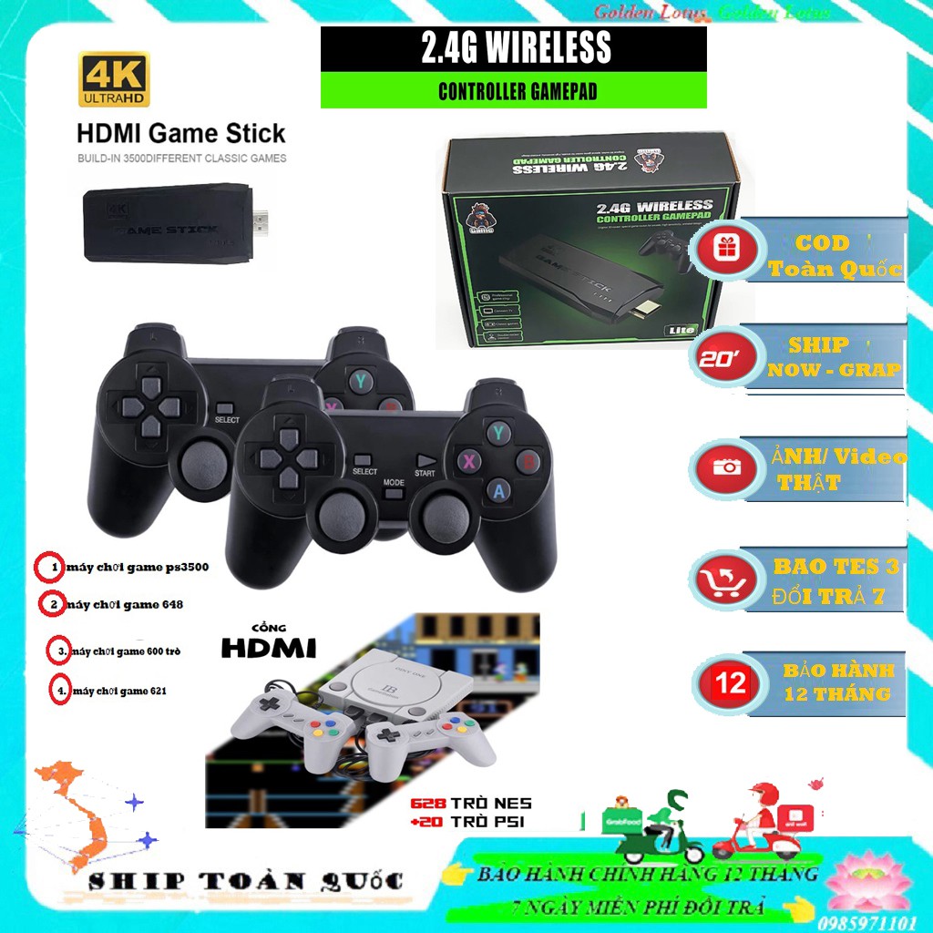 máy chơi game 648/ps3500 trò IB Station Only One cổng HDMI phiên bản tay cầm cao cấp nhất  - senvangshop