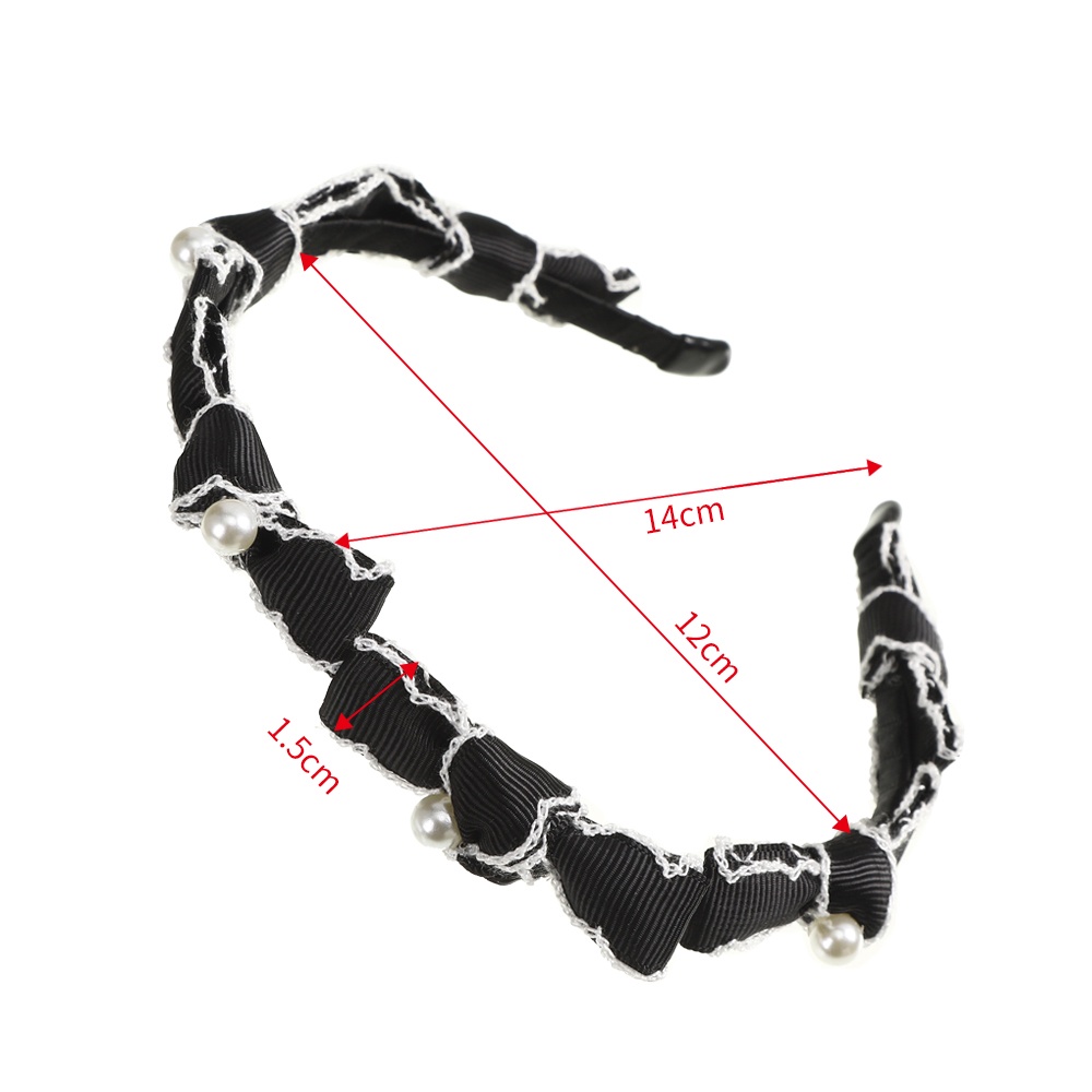 Cài tóc Haimeikang phối vải đính ngọc trai thời trang dành cho nữ