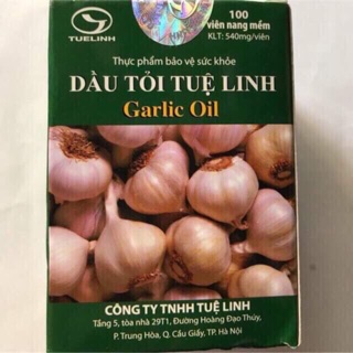 Dầu tỏi tuệ linh  (giúp kiểm soát mỡ máu: giảm cholesterol toàn phần, tăng cường sức đề kháng)