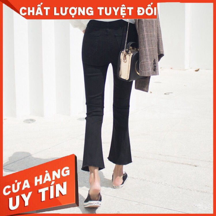 Quần Jeans Đen Ống Loe - Hàng nhập khẩu
