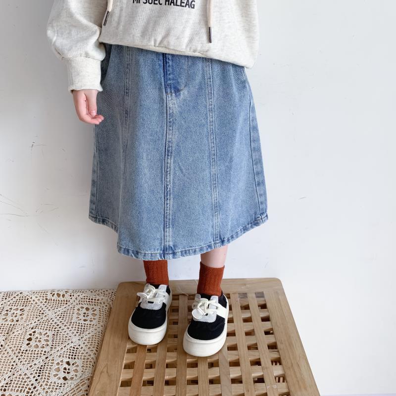 Chân váy denim thời trang xuân thu phong cách Hàn Quốc thời trang cho bé gái