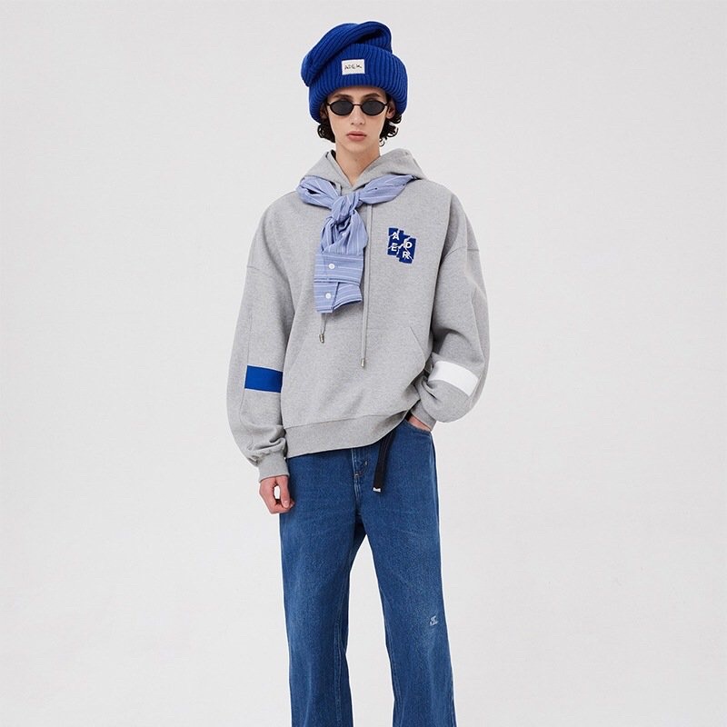 Áo nỉ mũ Ader Error 6th universary patchwork hoodie