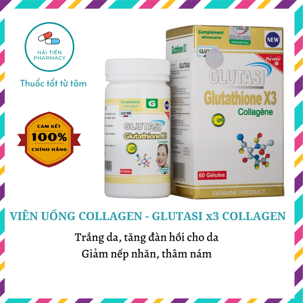 Viên Uống Trắng Da, Mờ Nám Glutathione X3 - Collagen Glutasi | BigBuy360 - bigbuy360.vn