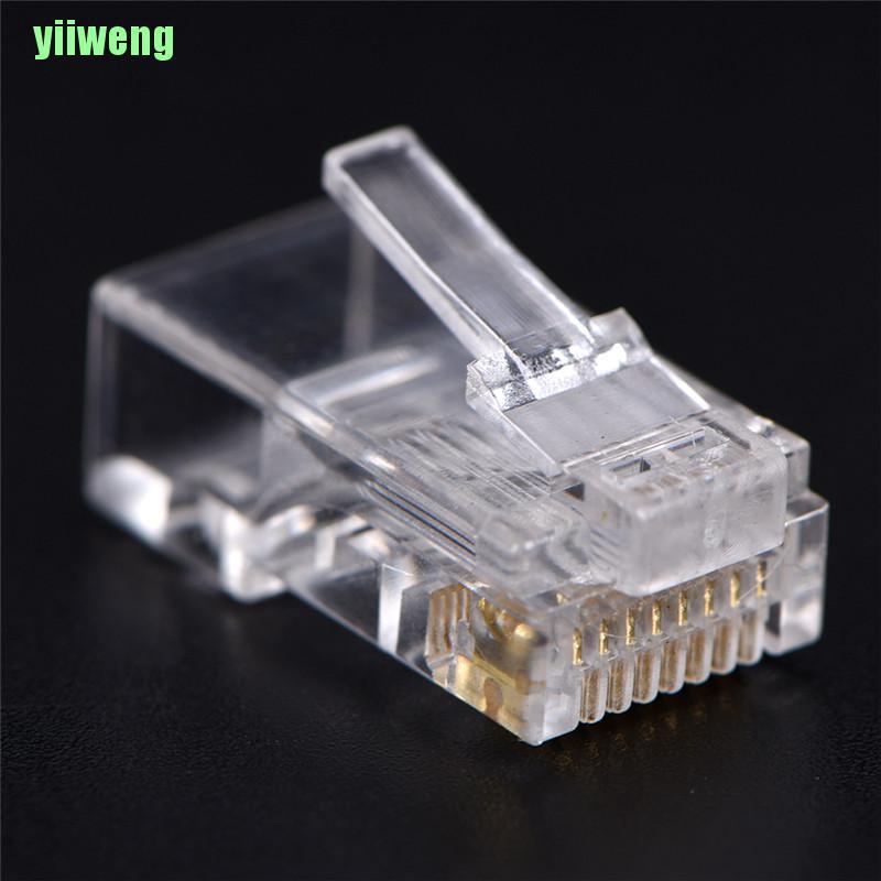 Set 50 Đầu Nối Mạng Rj45 Cat5 8p8c Cho Máy Tính