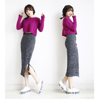 ÁO LEN CROPTOP TAY DÀI