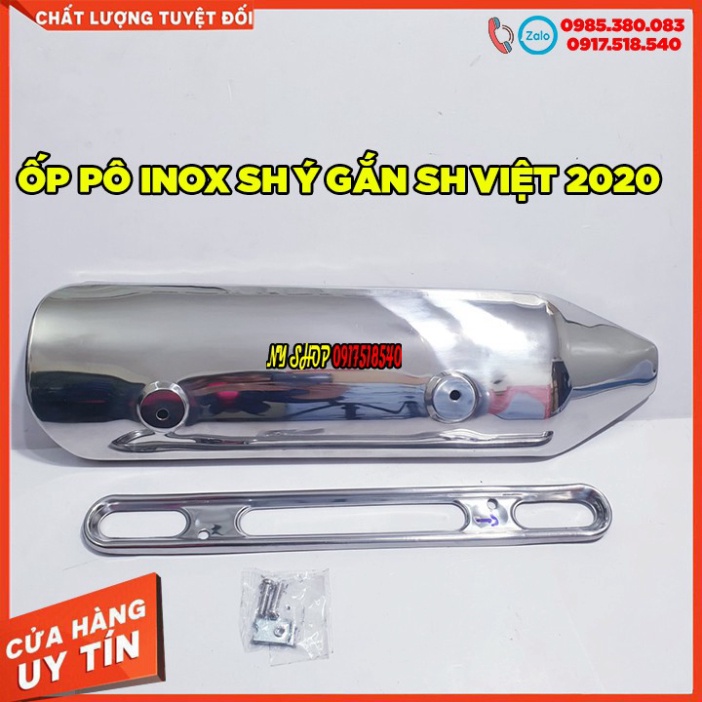 ỐP PÔ INOX SH Ý GẮN SH 2020 Ảnh thật Sp