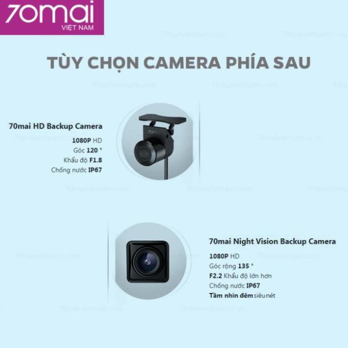 Camera hành trình 70mai D07 nội địa trên gương cam sau RC05 quay đêm