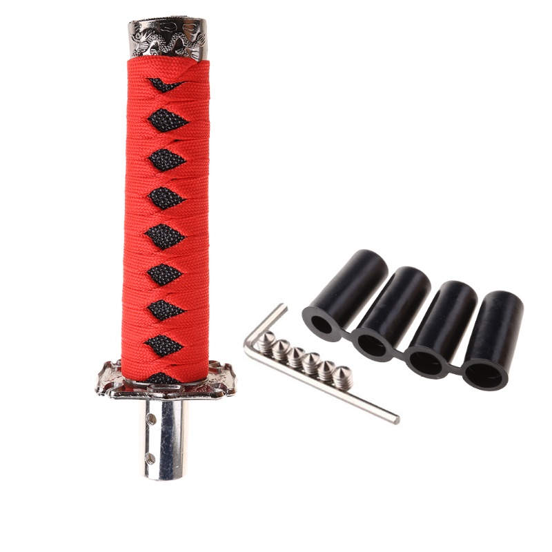 Tay Nắm Cần Số Bằng Kim Loại Họa Tiết Samurai Thời Trang Thông Dụng Cho Xe Hơi