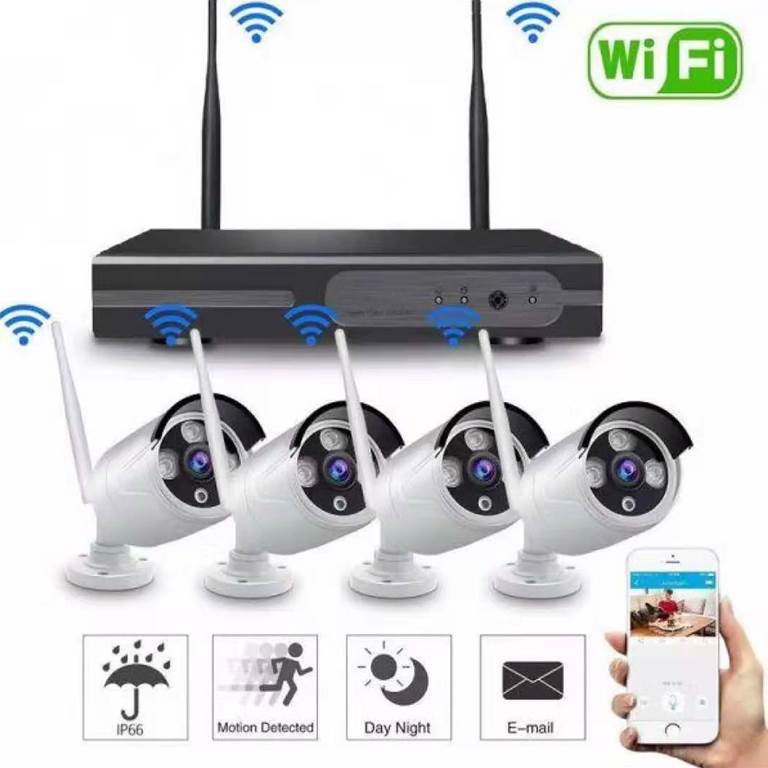 BỘ KIT CAMERA WIFI 4 KÊNH 1080P (2.0MP) NVR Full HD 1080P