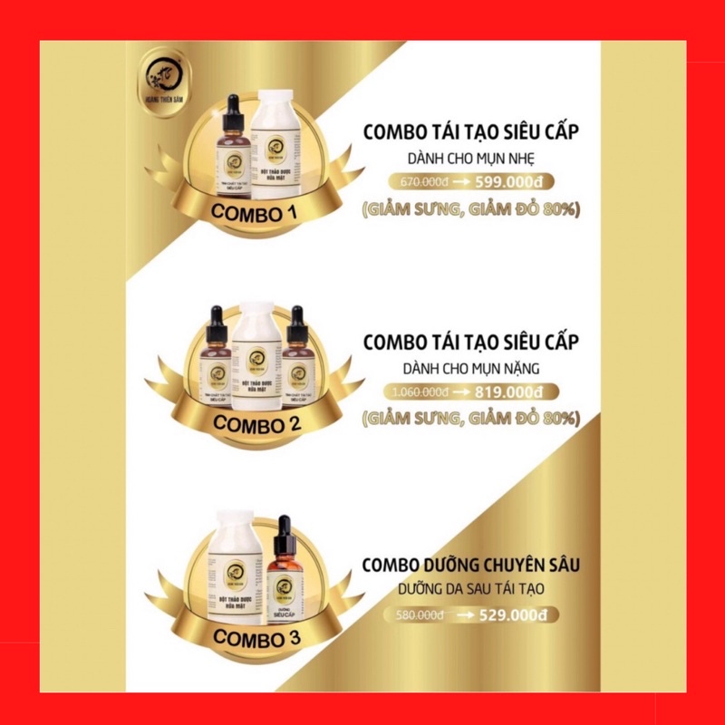 ComBo Tái Tạo Hoàng Thiên Sâm Giá Tiết Kiệm