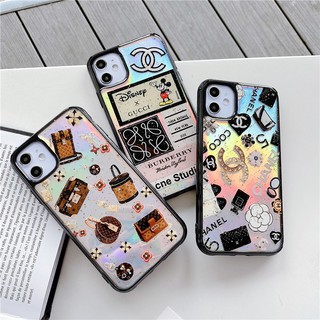[ IPHONE ] Ốp Lưng Trong Suốt Viền Màu Silicon Trademark ( Kèm Miếng Phản Quang) - N304