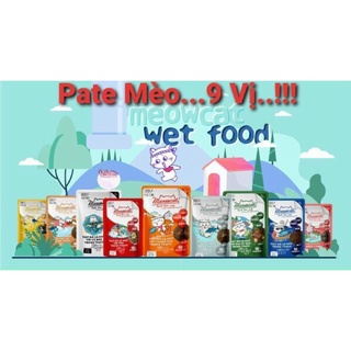 Pate Meowcat cho mèo đủ 9 vị 70gr