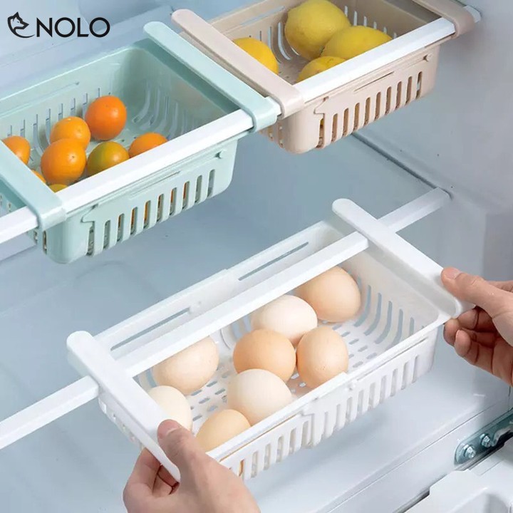 Combo 3 Khay Kệ Treo Gắn Tủ Lạnh Bàn Làm Việc Sắp Xếp Vật Dụng Có Thể Kéo Dài Mở Rộng Chất Liệu Nhựa PP