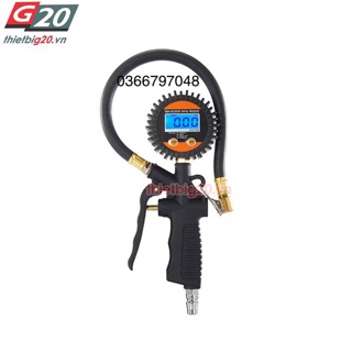 Đồng hồ bơm lốp điện tử chuyên ôt,xe máy 7 bar-100 psi