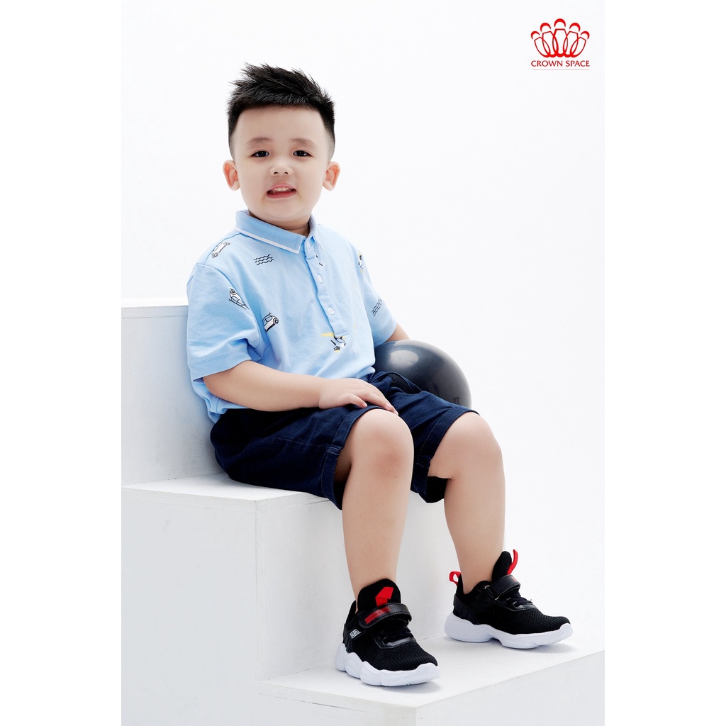 Giày Thể Thao Sneaker Trẻ Em Cao Cấp Chính Hãng Crown Space Dành Cho Bé Trai Bé Gái Đi Chơi Đi Học Cruk8057 Size 31-37