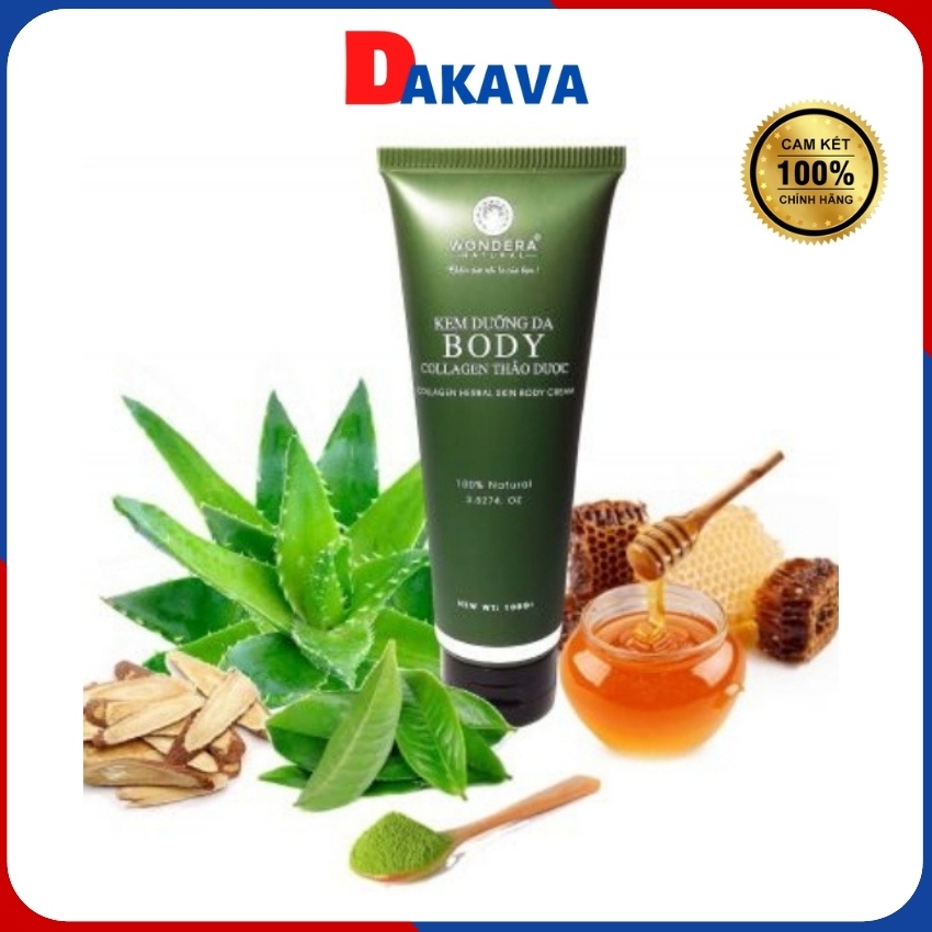 Kem dưỡng trắng da body collagen thảo dược WONDERA DTD01