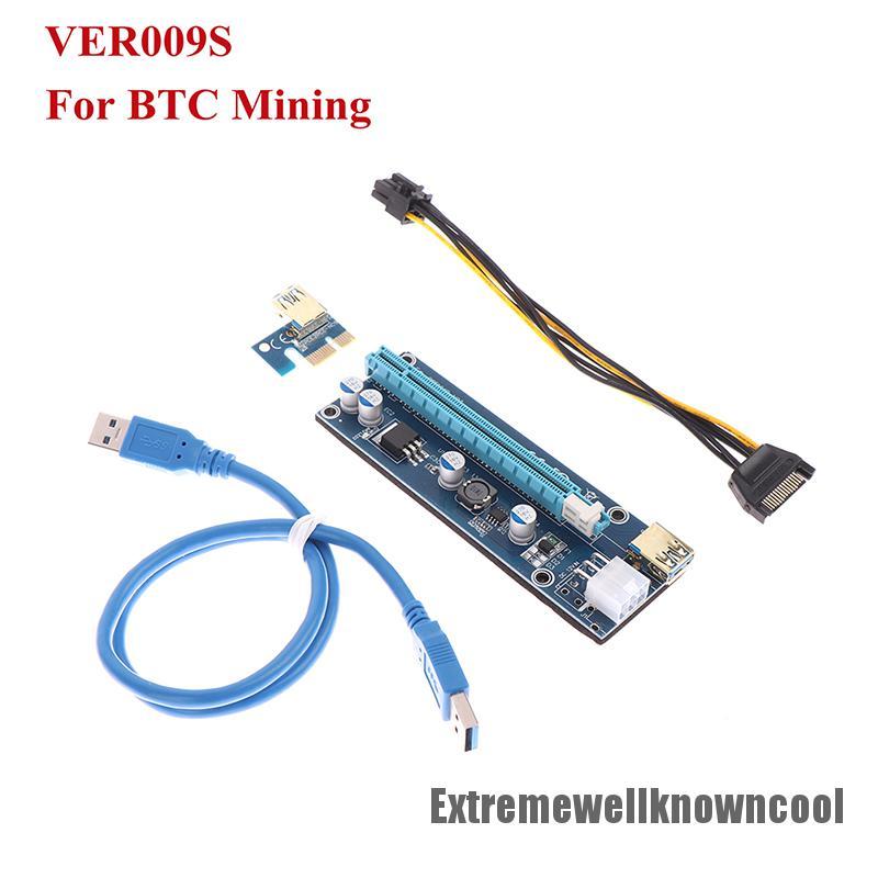Card Mở Rộng Ver009S Usb 3.0 Pci-E Riser Express 1x Sang 16x Cho Btc Mini