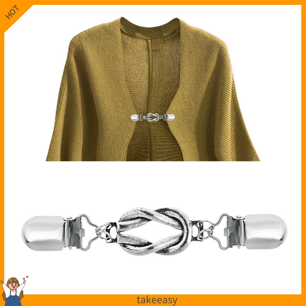 [Hàng Có Sẵn] Kẹp Cổ Áo Cardigan Xoắn