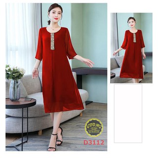 D3112-ĐẦM TRUNG NIÊN CÓ SIZE 5XL ĐÍNH CƯỜM SANG TRỌNG CÓ ĐỦ SIZE 45-75KG