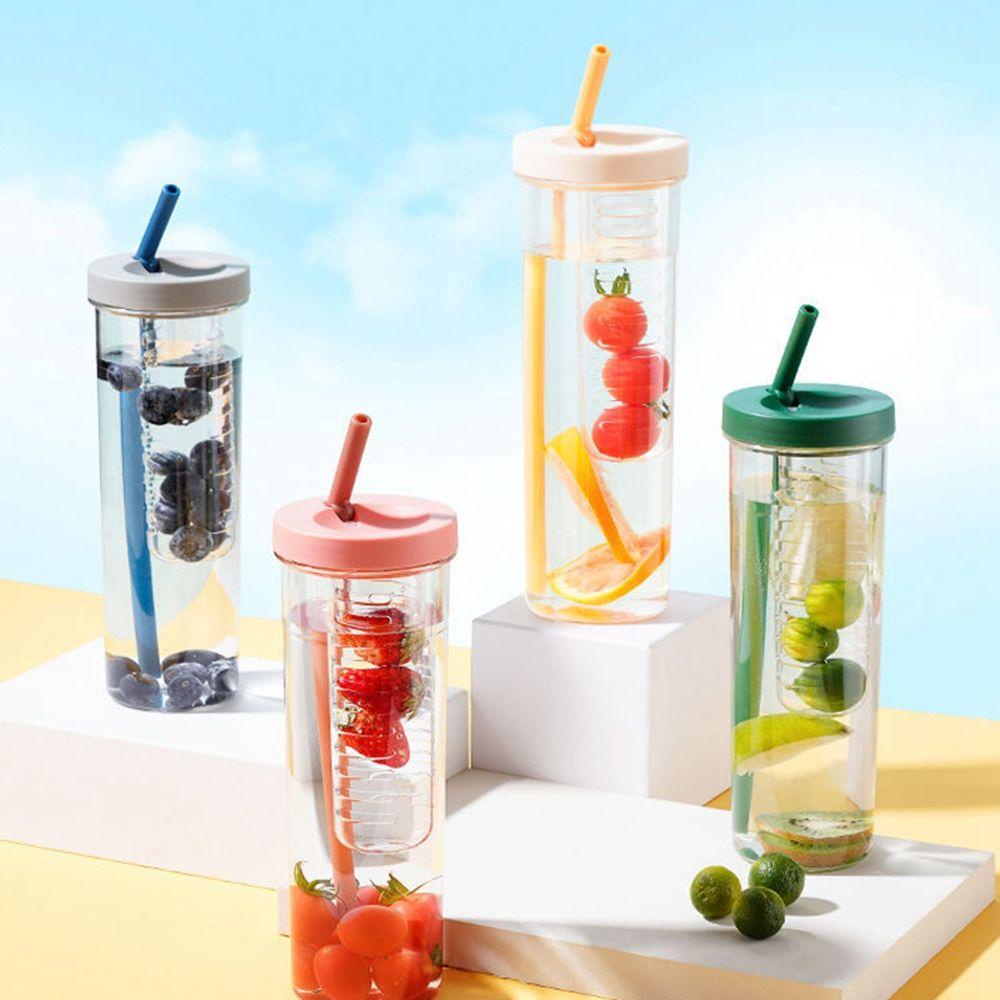 YIYU Bình Đựng Nước 700ML Có Ống Hút Và Nắp Đậy Tiện Dụng