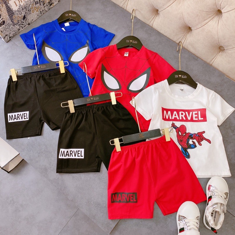 Áo phông siêu nhân nhện cho bé trai áo thun bé trai 8-18kg Củ khoai tây shop chất liệu cotton thoáng mát