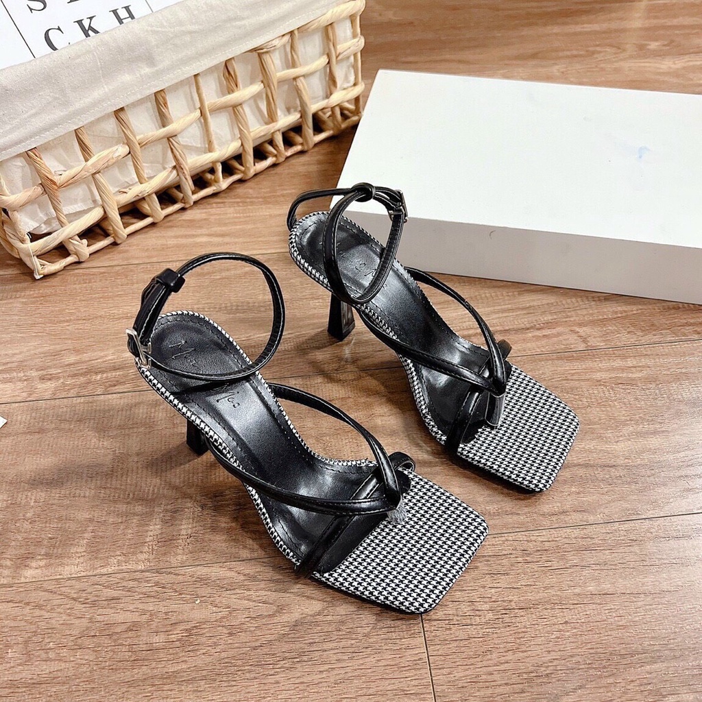 Giày nữ Sandal cao gót 7p quai mảnh gót nhọn 6 phân siêu đẹp