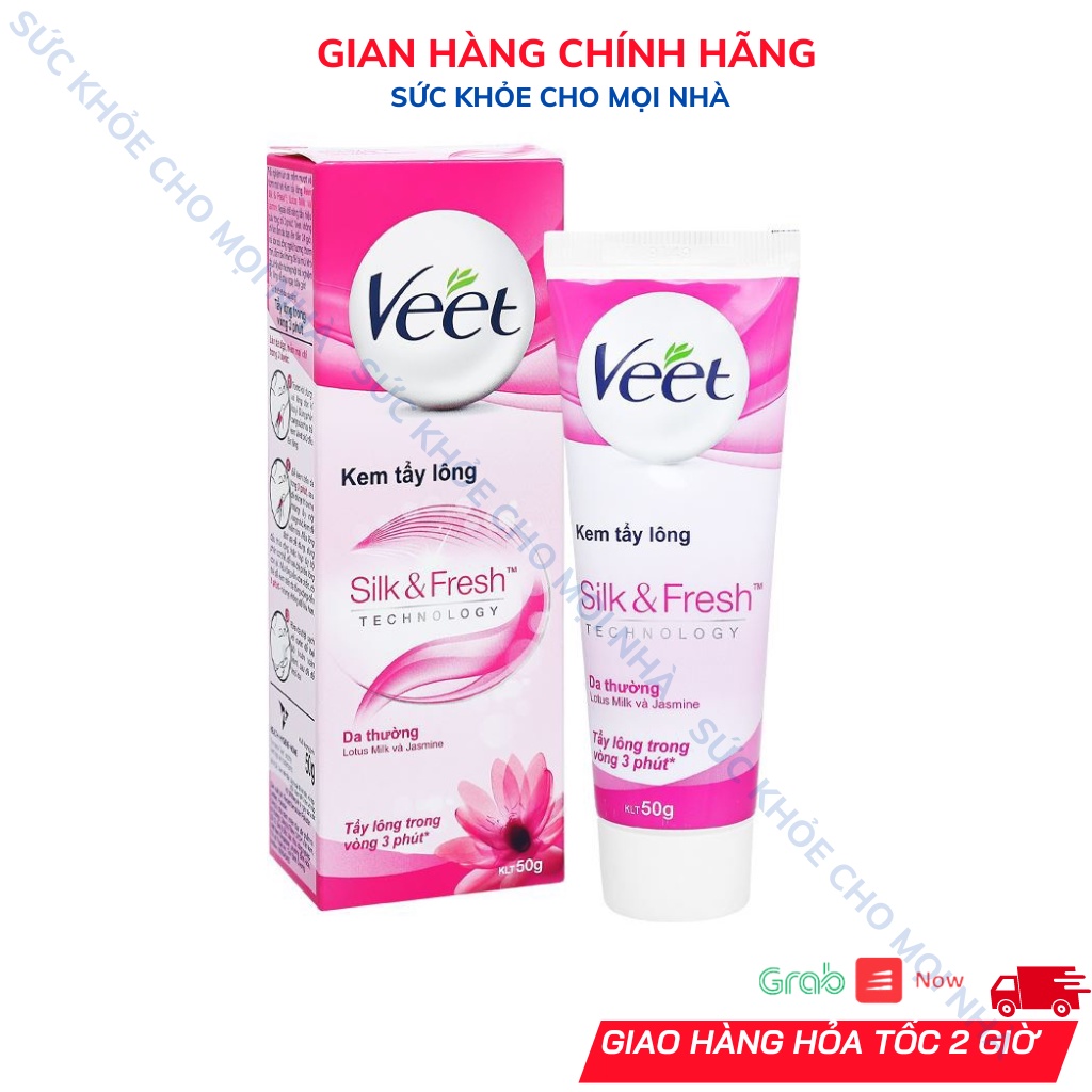 Kem tẩy lông Veet Silk Fresh cho da thường.nhanh sạch mịn da.suckhoechomoinha