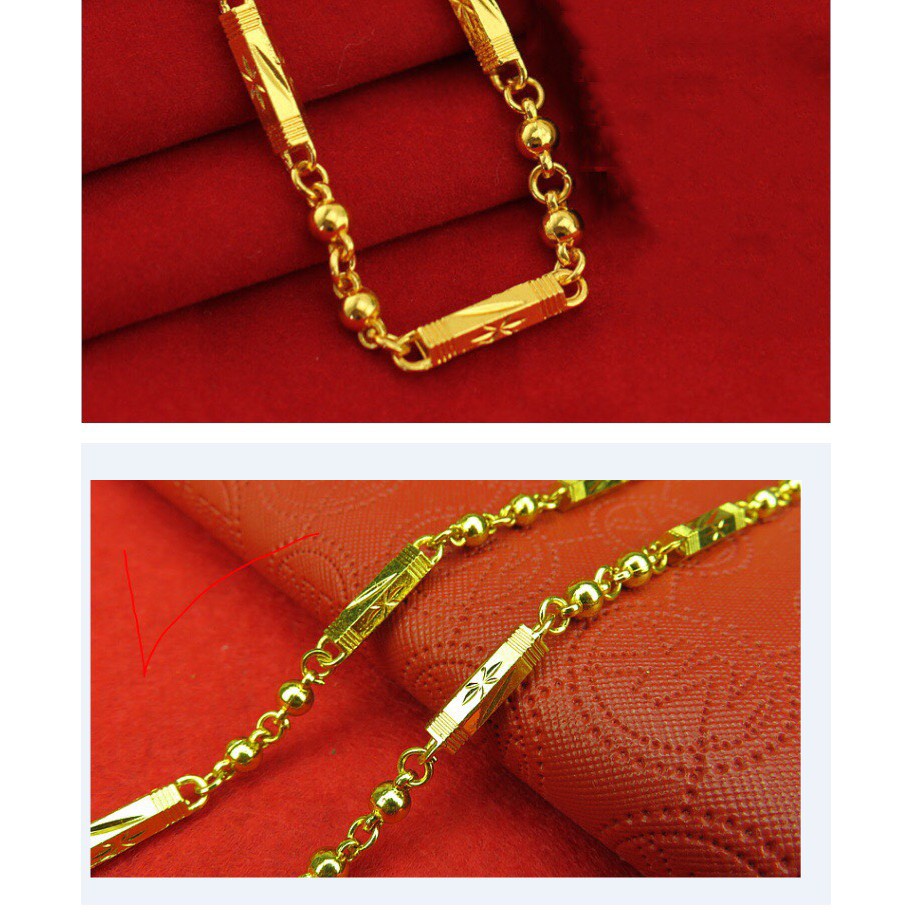 [ Phụ Kiện Thời Trang ] Dây chuyền nam đốt trúc mạ vàng Bracelet SCS449