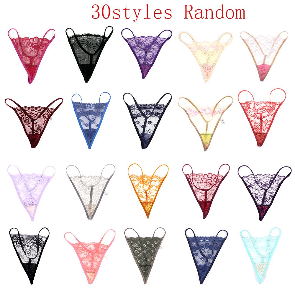 ❤LANSEL❤ 1pcs Random New Low Waist Briefs Transparent G-String Sexy Lingerie Underpants Women's Fashion Thong Seamless Lace Panties