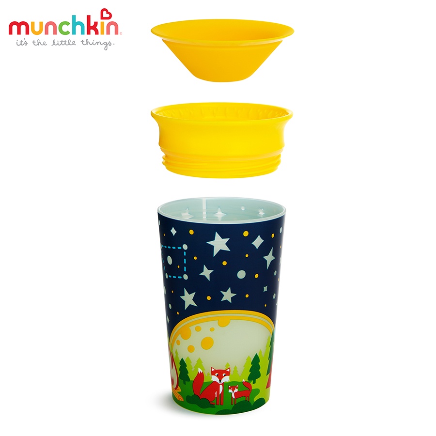 Cốc Tập Uống 360 Độ Chống Đổ Munchkin Cho Bé - Cốc Phát Sáng Ban Đêm ( 266ML )