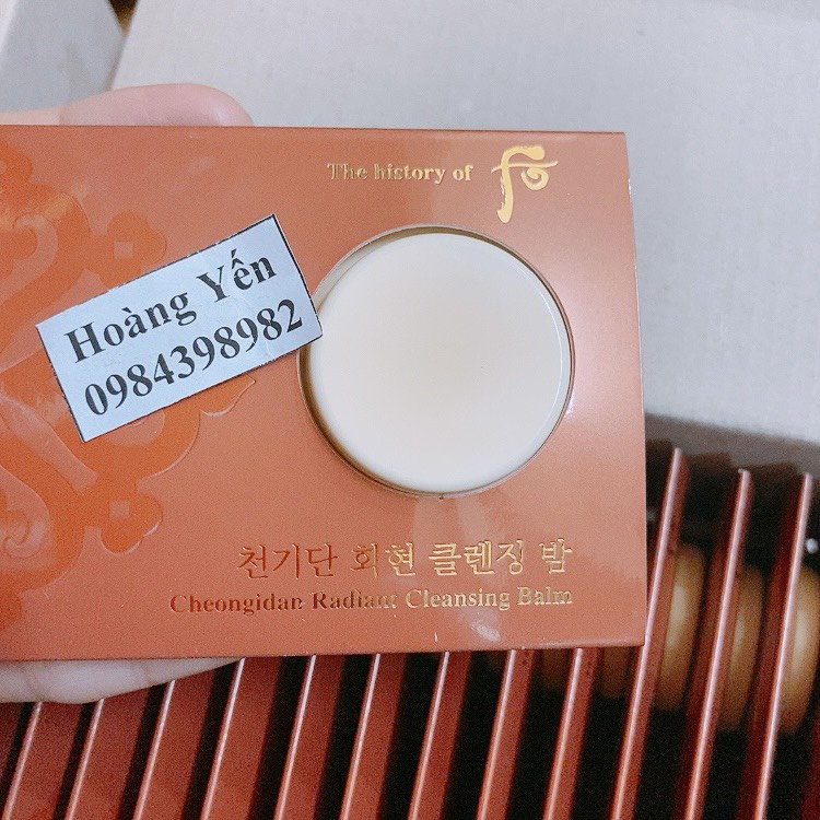 [10 viên=40 ml] Sáp tẩy trang Whoo tái sinh Whoo Cheongidan Hwahyun Radiant Cleansing Balm 4ml/viên