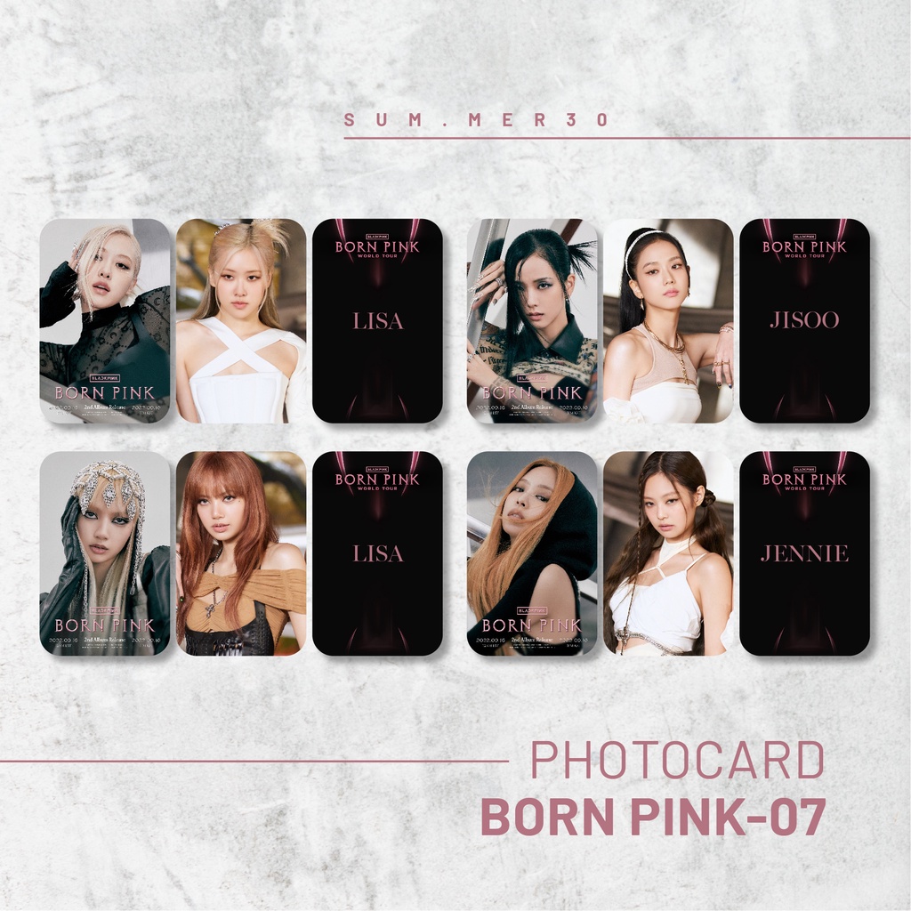 Sum.mer30 -  Set 8 card bo góc Blackpink BornPink Pink Venom mới nhất