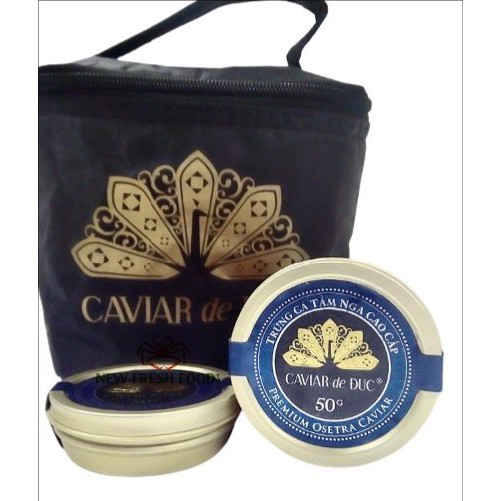TRỨNG CÁ TẦM NGA CAO CẤP - CAVIAR DE DUC - 50GRAM/HỘP