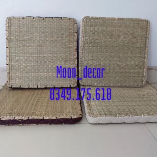 Đệm cói vuông ngồi bệt trong có mút